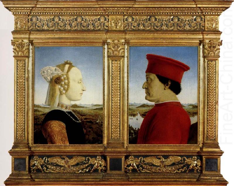 Piero della Francesca Portrait of the Duke and Duchess of Montefeltro china oil painting image